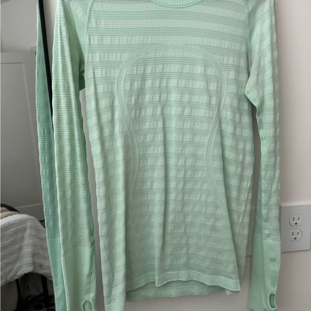 lululemon athletica Mint Green Long Sleeve Top